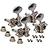 BQLZR Chrome Tuning Pegs Machine Heads 2R2L For Ukulele 4 String Guitar Bass