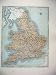 1880 Victorian Colour Print Map England Wales Counties