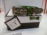 Coach Green Mini Signature Dog Collar Small Engravable 60364