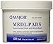 MAJOR Medi-Pads - Hemorrhoidal Hygienic Cleansing Witch Hazel Pads - Cooling Relief with Aloe - 100 Count Jar (6 Pack)