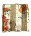 Male Piccaso Beige Rust Scarf Neckerchief 21x21
