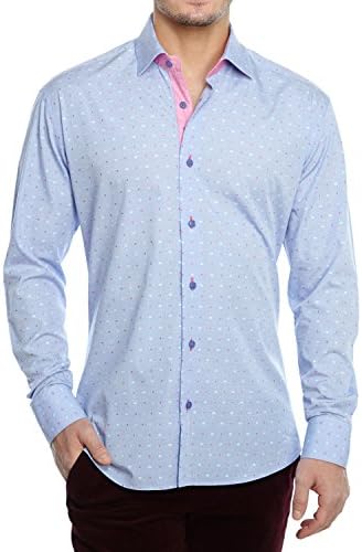 Bertigo Lampard 602 Blue Dress Shirt with Contrasting Trim. Modern Fit (Xx-Large (size 6))