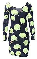 Sexy Above the Knee Stretchy Long Sleeves Polyester/Spandex General Print Mini Dress 