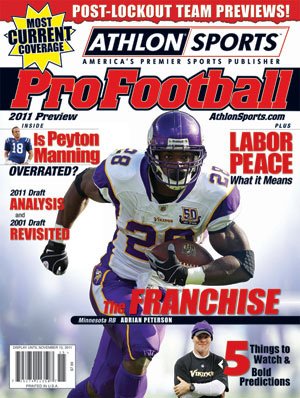 Adrian Peterson unsigned Minnesota Vikings 2011 Athlon Sports NFL Pro Football Magazine Preview
