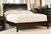 Melrose Lane Queen Size Low Profile Sleigh Bed in Deep Cappuccino Finish