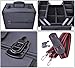 Aluminum Makeup Cosmetic Train Storage Case w Key Lock Jewelry Artist Box Black