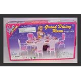 Gloria Barbie Doll Sized Grand Dining Room Furniture and Accessories