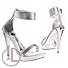 Astrapahl, Abendschuhe, High Heels, Strasssteine, Satin, Absatzhöhe ca.12 cm, Farbe silber