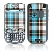 Turquoise Plaid Design Protective Skin Decal Sticker for Palm Treo 700 Cell Phone