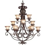 Kichler Lighting 1857CZ 12 Light Cottage Grove Chandelier, Carr Kichler Lighting 1857CZ 12 Light Cottage Grove Chandelier, Carr