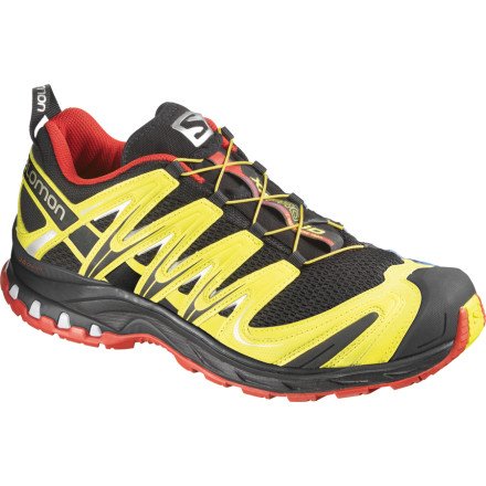 Salomon Men's XA Pro 3D Trail Running,Black/Canary Yellow/Bright Red,13 M US