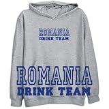 Sweatshirt Heather Gray  Drink Team Romania  Country