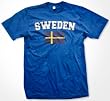 Sweden Crest International Soccer T-Shirt, Sverige Swedish Soccer Mens T-shirt