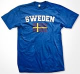Sweden Crest International Soccer T-Shirt, Sverige Swedish Soccer Mens T-shirt