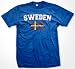 Sweden Crest International Soccer T-Shirt, Sverige Swedish Soccer Mens T-shirt