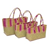 Earth Axxessories Nested Straw Totes
