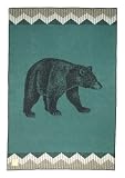 Faribault Mills Bear 100% Virgin Wool Jacquard Throw