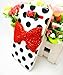 White Cute 3D Bling Red Bow Dot Pattern Case Cover For Motorola Droid RAZR i XT890 / M XT907