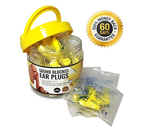 Sound Blocker Ear Plugs - Block Out Snoring for Peaceful Sleeping. 30 Pairs of Comfortable Ultra Soft Foam, Noise Cancelling Earplugs Provide Protection for Shooting, Motorbiking, DIY & Loud Concerts.