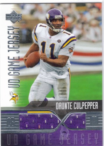 2004 Upper Deck Game Jersey DC-GJ Daunte Culpepper Minnesota Vikings (Piece of Authentic Game-Used Jersey - Football Cards)