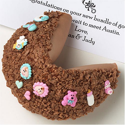 Good Fortunes Gigantic New Baby Fortune Cookie with Carmel and Toffee Crunch by Good Fortunes
