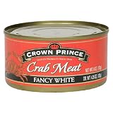 Crown Prince Fancy White Crab Meat, 6-Ounce Cans (Pack of 12)