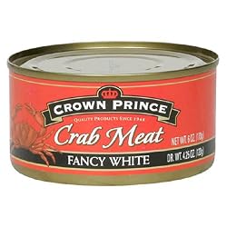 Crown Prince Fancy White Crab Meat, 6-Ounce Cans (Pack of 12)