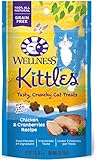 Wellness Kittles Grain Free Chicken & Cranberries Crunchy Natural Cat Treats, 2-Ounce Bag