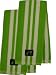 Cotton Kitchen Towel (Lime Green with White Rugby Stripe, 2-Pack)