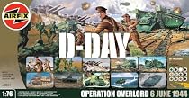 Airfix A50064 1:76 Scale D-Day Collection Dioramas Gift Set with Paints, Glue and Brushes