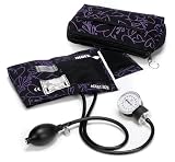 Prestige Medical Sphygmomanometer with Color Coordinated Carrying Case, Purple Hearts