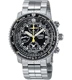 Seiko Men's SNA411 Flight Alarm Chronograph Watch