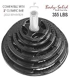 Body Solid 355 lb. Rubber Quad Grip Olympic Plate Weight ORST355