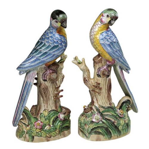 Andrea by Sadek Exotic Birds Parrot Figurine Pair