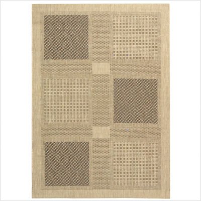Safavieh CY1928-3901 Courtyard Collection Sand and Black Indoor/Outdoor Area Rug, 2-Feet 7-Inch by 5-Feet