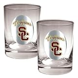 NCAA USC Trojans Two Piece Rocks Glass Set