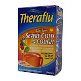 Theraflu Severe Cold & Cough, Daytime, Berry Infused with Menthol & Green Tea Flavors, 6 Packets Box (Pack of 3) Total 18 Packets
