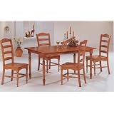 Set of 2 Farm House Style Ladder Back Dining Chairs