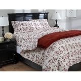 Pike Street 135-Gram Printed Flannel Full/Queen Duvet, English Garden