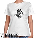 NCAA Wofford Terriers Ladies White Distressed Logo Vintage Classic Fit T-shirt