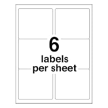 Avery® White Shipping Labels for Laser Printers with  TrueBlock(TM) Technology, 3-1/3 inches x 4 inches, Pack of 150 (5264)