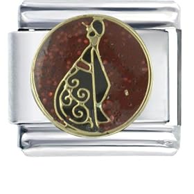 Kimono Girl Red Birthstones Jewelry Italian Charm