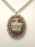 Rocker Jewelry Metal, Stone and Crystal Rock Royalty Crown Pendant Unisex Rocker Necklace