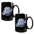 Utah Jazz NBA 2pc Black Ceramic Mug Set - Primary Logo by Great American Products