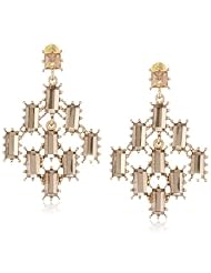 Betsey Johnson "Iconic Summer Metallics" Gem Chandelier Drop Earrings
