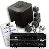 Electronics : Yamaha DSP-AX863SE Award-winning AV Amplifier (Black) + Mission M-CUBE 5.1 speakers (Midnight) + Creative Audio £100 cable bundle (see below for details) + 10 Page Creative Audio Quickstart Guide. 2 Year Guarantee