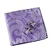 EEF1B01-03 Accessories Microfiber Pocket Square paisley Cufflinks Set By Epoint