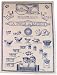Blue Tableware old Terms (La Table de Famille) lexicon French figural print tea dish towel