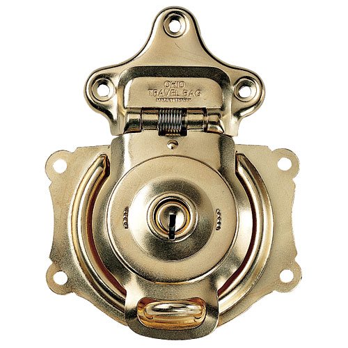 Antique Brass Plated Spring Trunk Lock