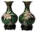 Chinese cloisonne vase with stand - set of 2